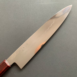 Honyaki Gyuto knife, Shirogami 2 Carbon steel, mirror polish finish - Ikeda