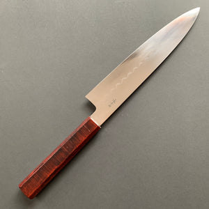 Honyaki Gyuto knife, Shirogami 2 Carbon steel, mirror polish finish - Ikeda