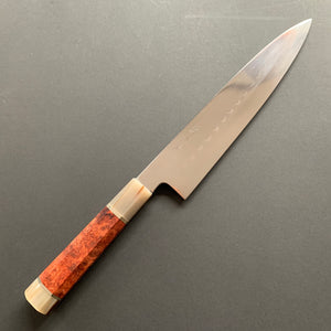 Honyaki Gyuto knife, Shirogami 2 Carbon steel, mirror polish finish - Ikeda