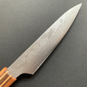 Petty knife, VG10, damascus finish, Kumiki handle - Shigeki Tanaka