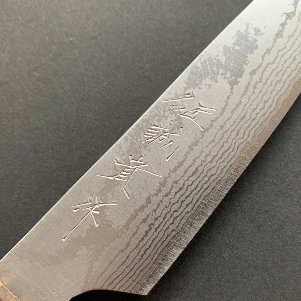 Petty knife, VG10, damascus finish, Kumiki handle - Shigeki Tanaka