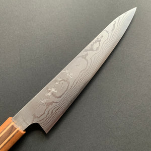 Petty knife, VG10, damascus finish, Kumiki handle - Shigeki Tanaka