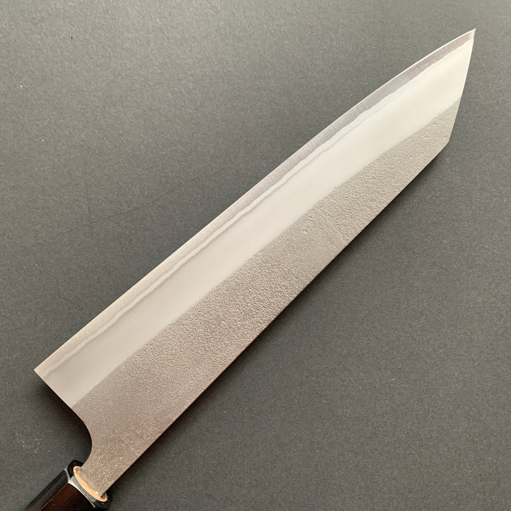 Kiritsuke Gyuto knife, Shirogami 2 with stainless steel cladding, nashiji finish - Yoshikane