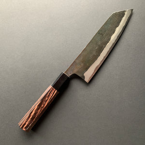 Bunka knife, Aogami 2 with iron cladding, Kurouchi finish, Kurokuma range - Hatsukokoro