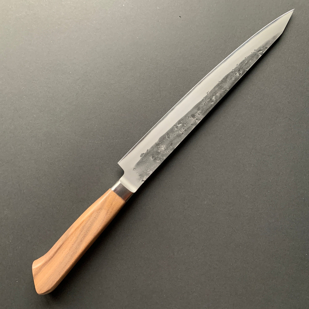 Kiritsuke Sujihiki Knife, Aogami 2 core with stainless steel cladding, nashiji finish - Tadafusa