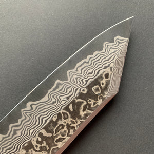 Gyuto knife, SLD steel, Blasted Kurouchi and Damascus finish - Hatsukokoro