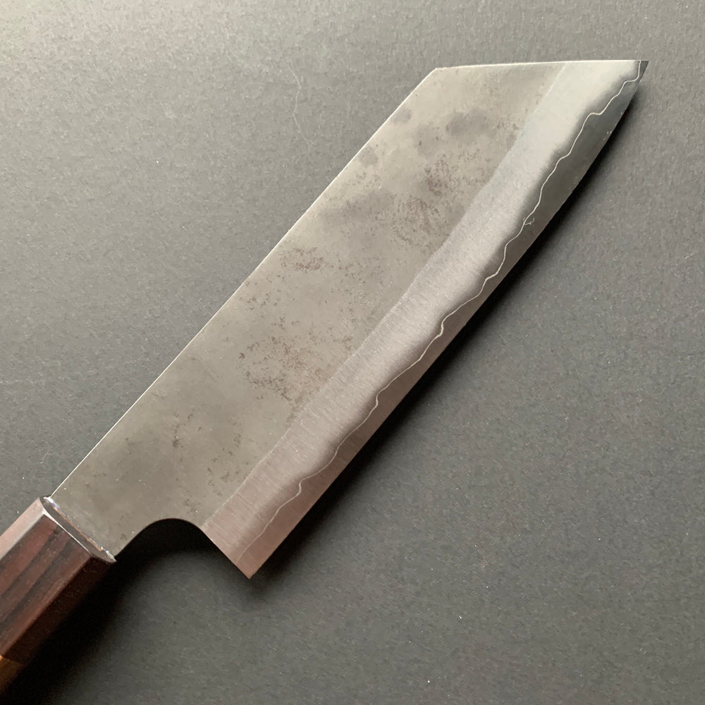 Bunka knife, Aogami Super carbon steel with Stainless Steel cladding, Kurouchi finish - Kenshiro Hatono