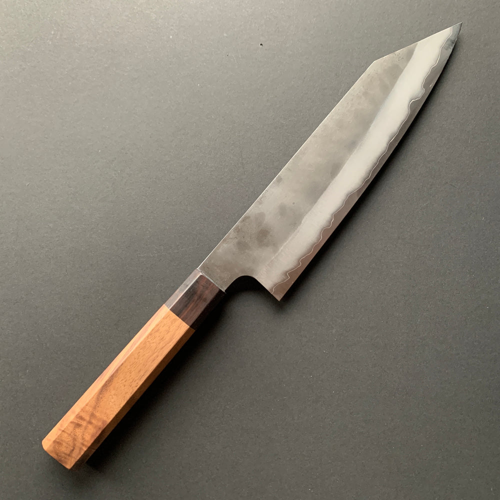 Kiritsuke Gyuto knife, Aogami Super carbon steel with Stainless Steel cladding, Kurouchi finish - Kenshiro Hatono