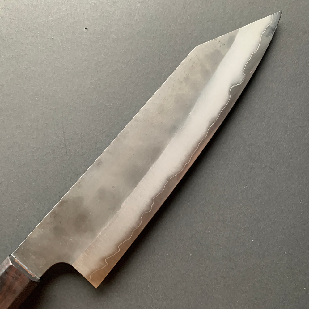 Kiritsuke Gyuto knife, Aogami Super carbon steel with Stainless Steel cladding, Kurouchi finish - Kenshiro Hatono