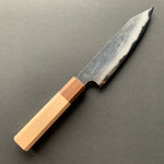 Petty knife, Shirogami 1 carbon steel with Stainless Steel cladding, Nashiji finish - Kenshiro Hatono