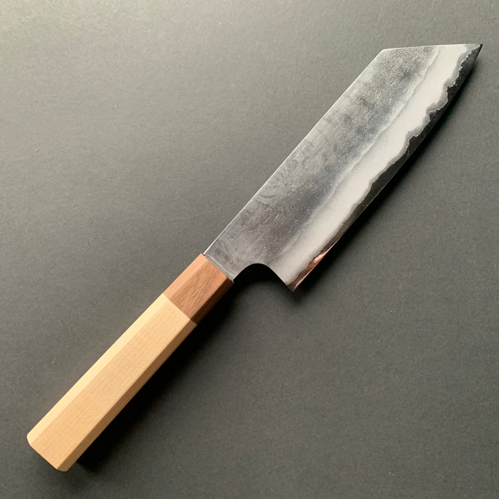 Bunka knife, Shirogami 1 carbon steel with Stainless Steel cladding, Nashiji finish - Kenshiro Hatono