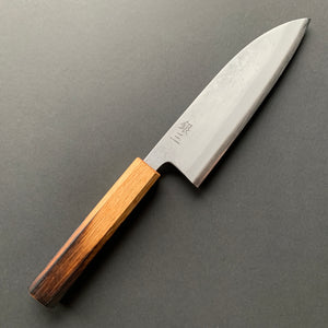 Santoku knife, Ginsan with Stainless Steel cladding, Nashiji finish - Motokyuuichi