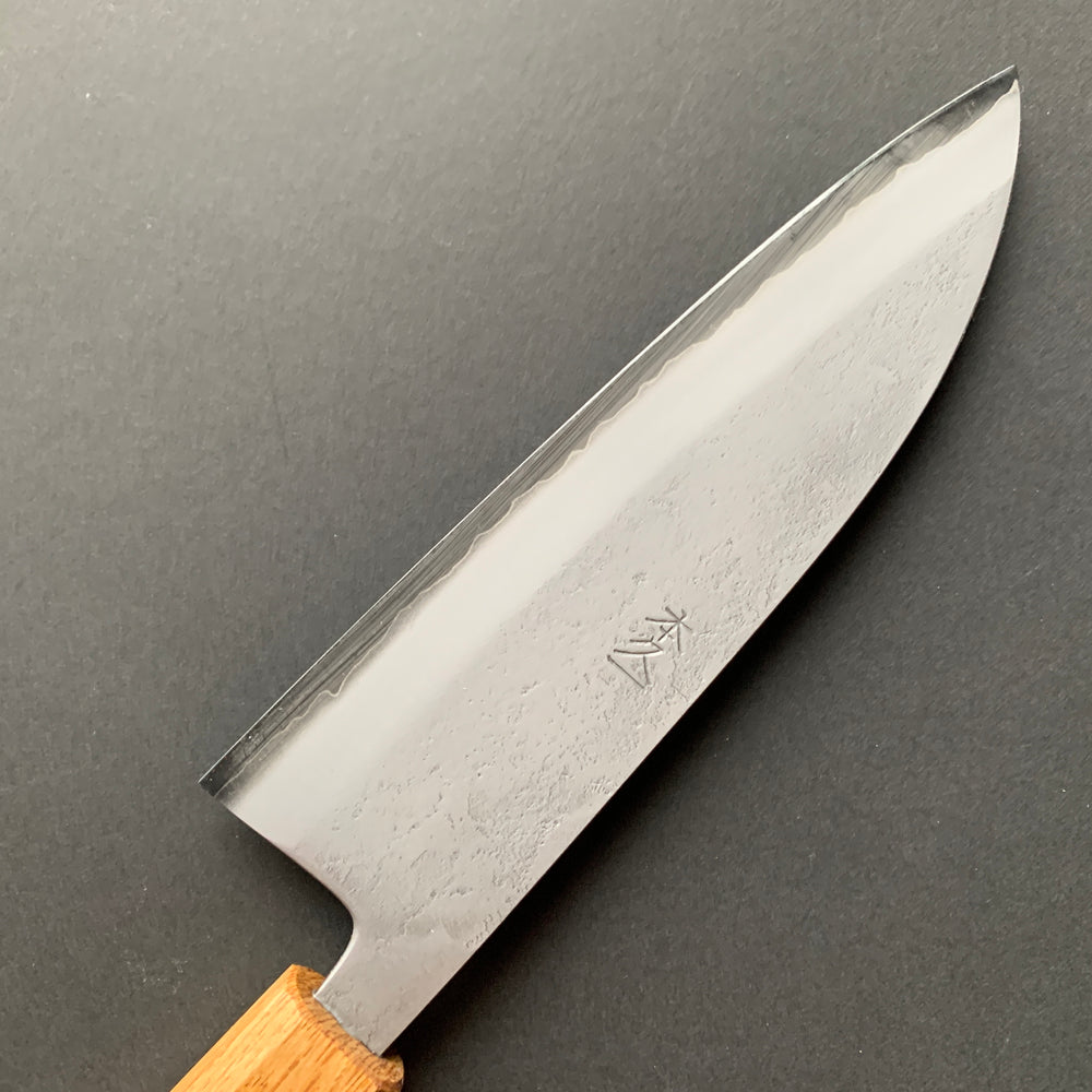 Santoku knife, Ginsan with Stainless Steel cladding, Nashiji finish - Motokyuuichi