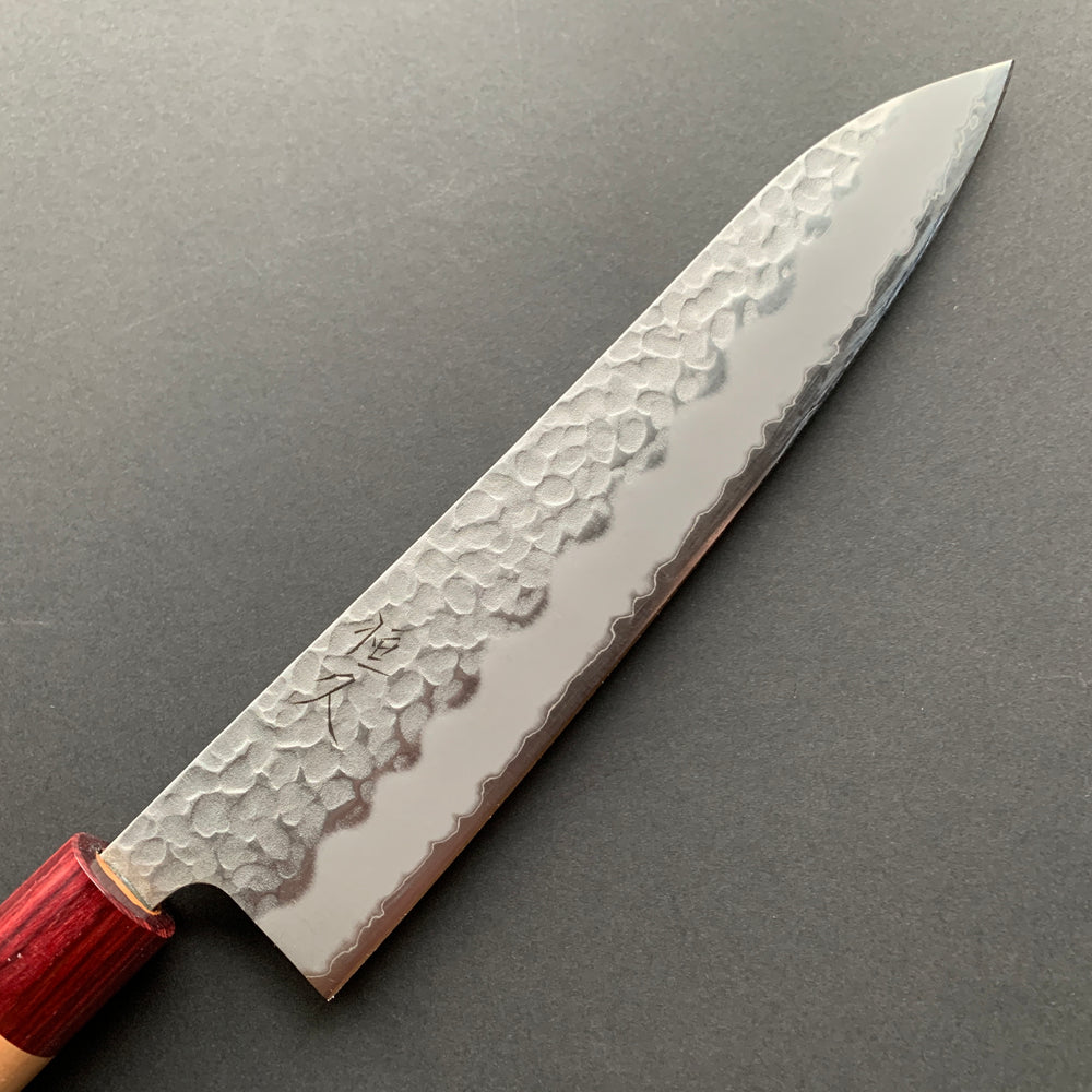 Gyuto knife, Aogami Super with stainless steel cladding, Tsuchime finish - Tsunehisa