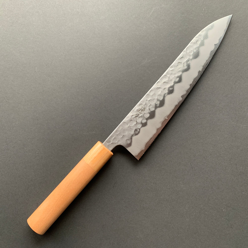 Gyuto knife, Shirogami 2 with stainless steel cladding, Tsuchime finish - Tsunehisa