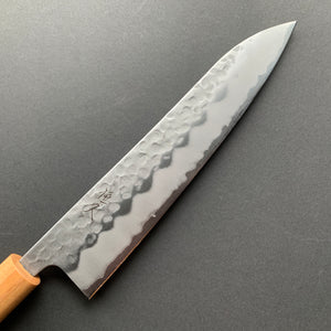 Gyuto knife, Shirogami 2 with stainless steel cladding, Tsuchime finish - Tsunehisa