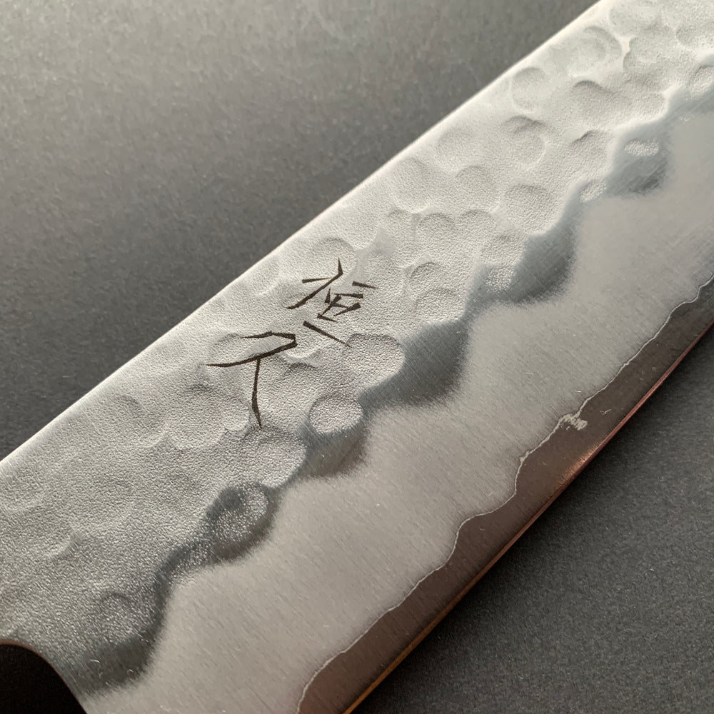 Gyuto knife, Shirogami 2 with stainless steel cladding, Tsuchime finish - Tsunehisa