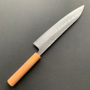 Gyuto knife, Shirogami 2 with stainless steel cladding, Tsuchime finish - Tsunehisa