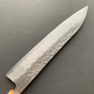 Gyuto knife, Shirogami 2 with stainless steel cladding, Tsuchime finish - Tsunehisa