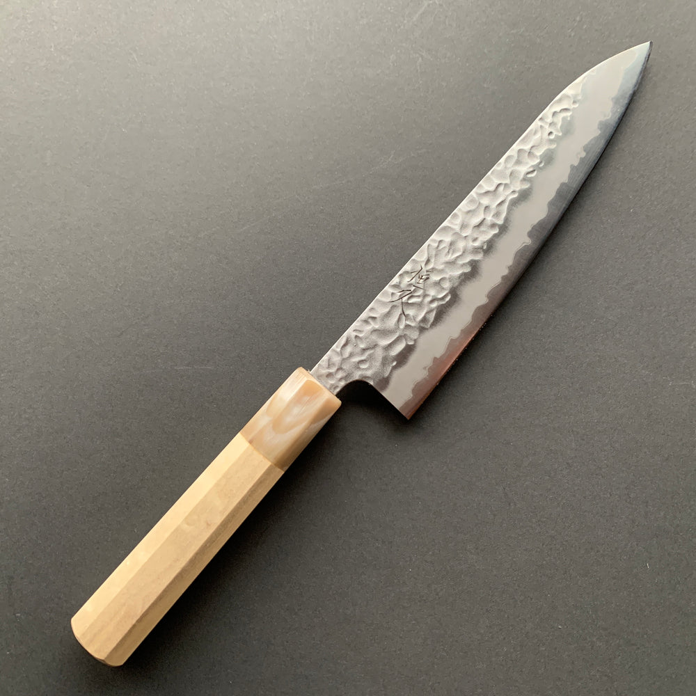 Gyuto knife, Shirogami 1 with stainless steel cladding, Tsuchime finish - Tsunehisa