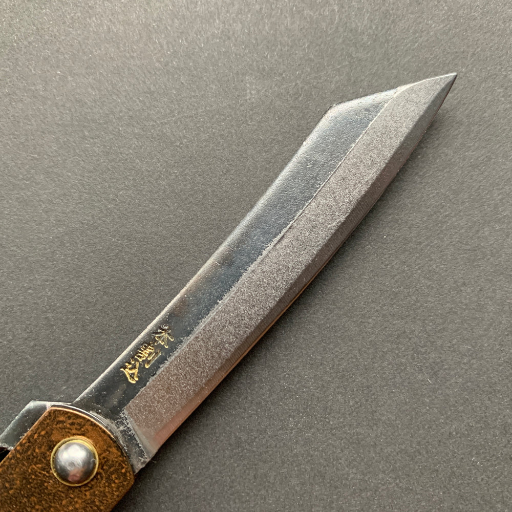 Higonokami - Japanese folding penknife, SK steel blade, kurouchi finish