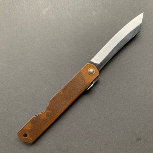 Higonokami - Japanese folding penknife, SK steel blade, kurouchi finish