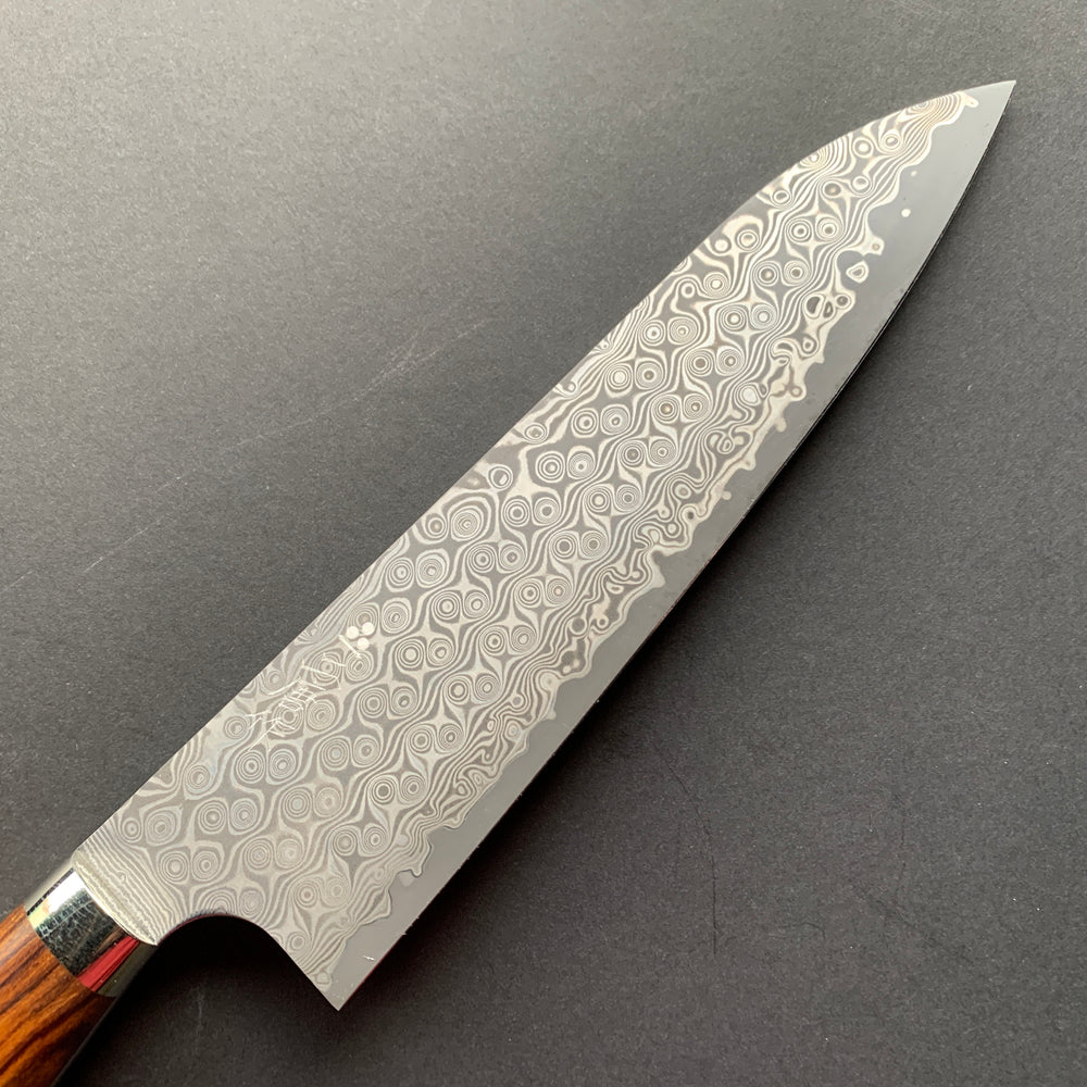 Gyuto knife, SG2 powder steel, Damascus finish, Western style Ironwood handle - Nigara