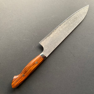 Gyuto knife, SG2 powder steel, Damascus finish, Western style Ironwood handle - Nigara