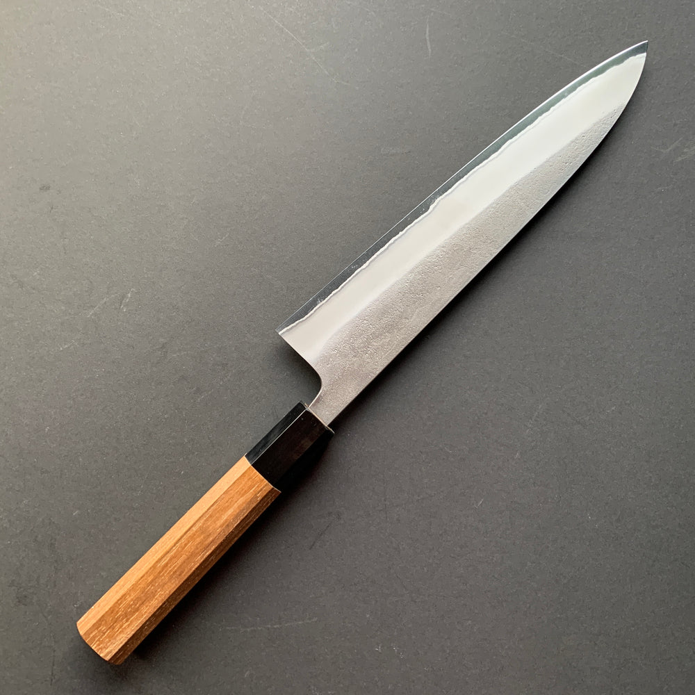 Gyuto knife, Shirogami 2 with stainless steel cladding, nashiji finish - Yoshikane