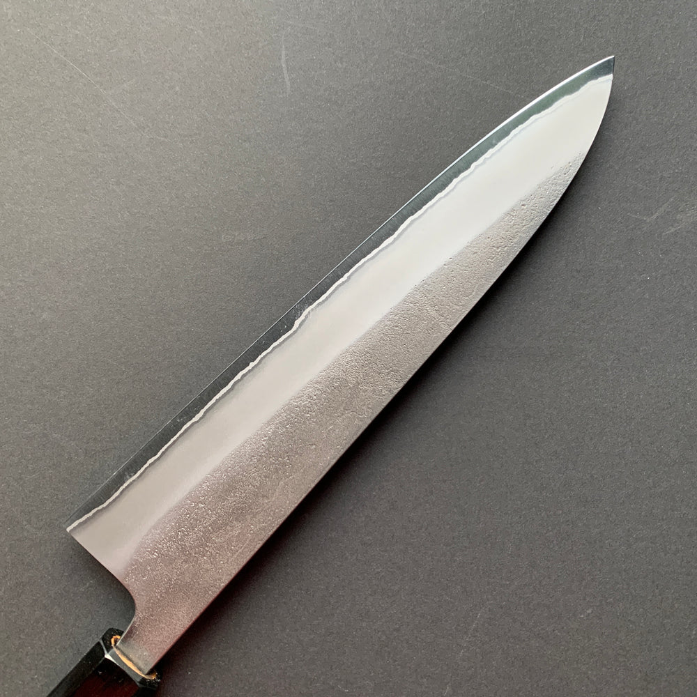 Gyuto knife, Shirogami 2 with stainless steel cladding, nashiji finish - Yoshikane