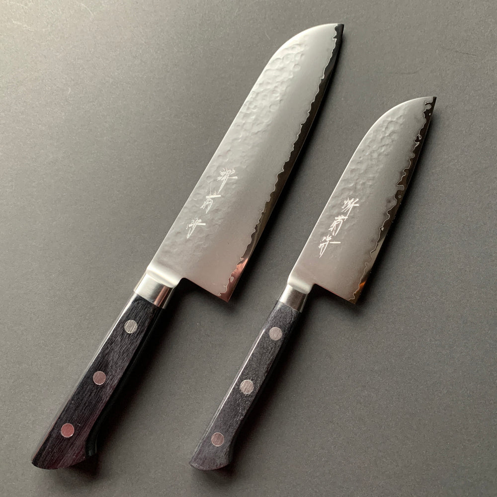 Santoku Knife, VG5 Stainless Steel, Tsuchime finish - Sakai Kikumori