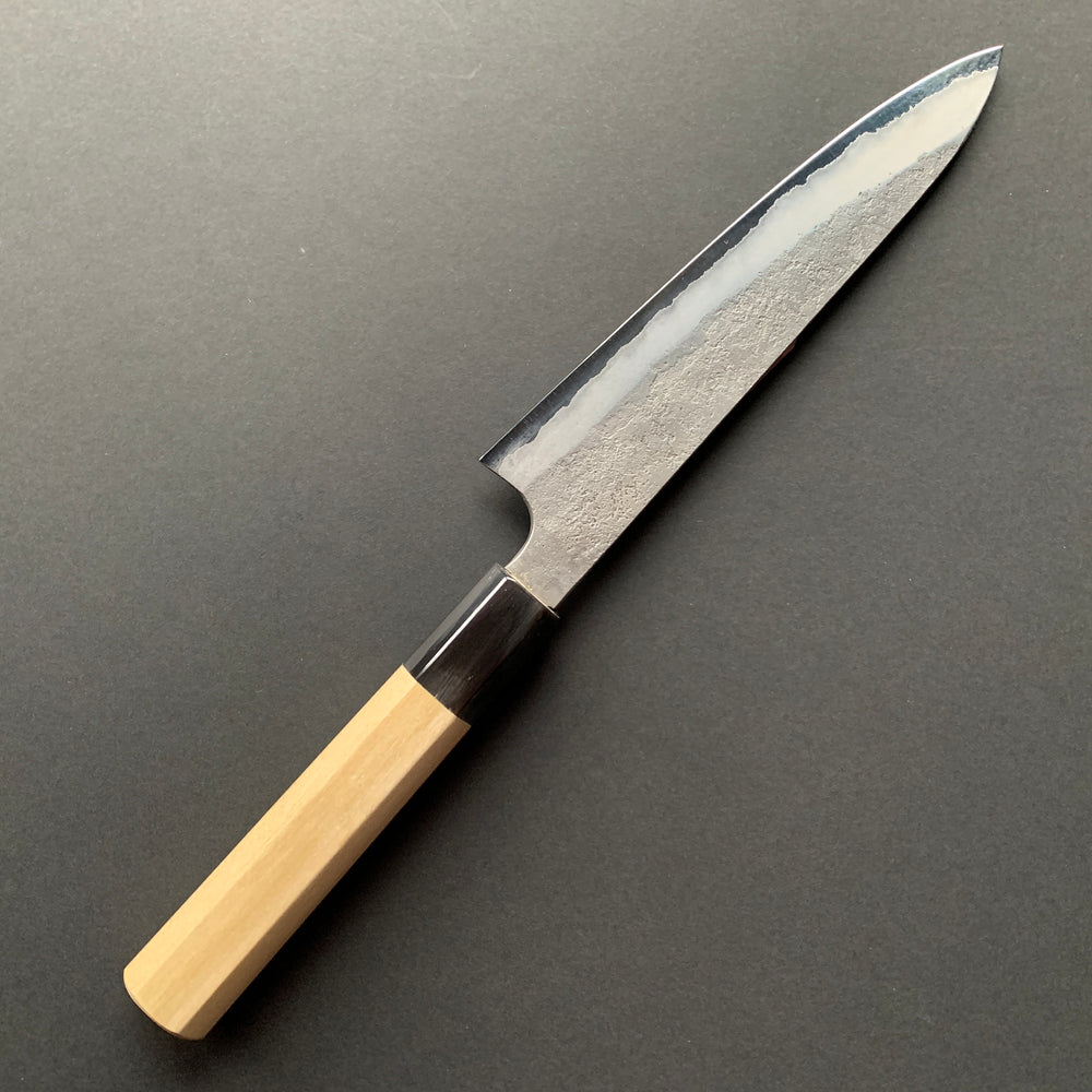 Petty Knife, Aogami 2 Carbon Steel with Stainless Steel cladding, Nashiji finish - Sakai Kikumori