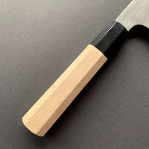 Gyuto Knife, Aogami 2 Carbon Steel with Stainless Steel cladding, Nashiji finish - Sakai Kikumori