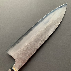 Gyuto Knife, Aogami 2 Carbon Steel with Stainless Steel cladding, Nashiji finish - Sakai Kikumori