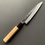 Petty Knife, Shirogami 1 Carbon Steel with Stainless Steel cladding, Polished finish - Sakai Kikumori x Nakagawa Hamono