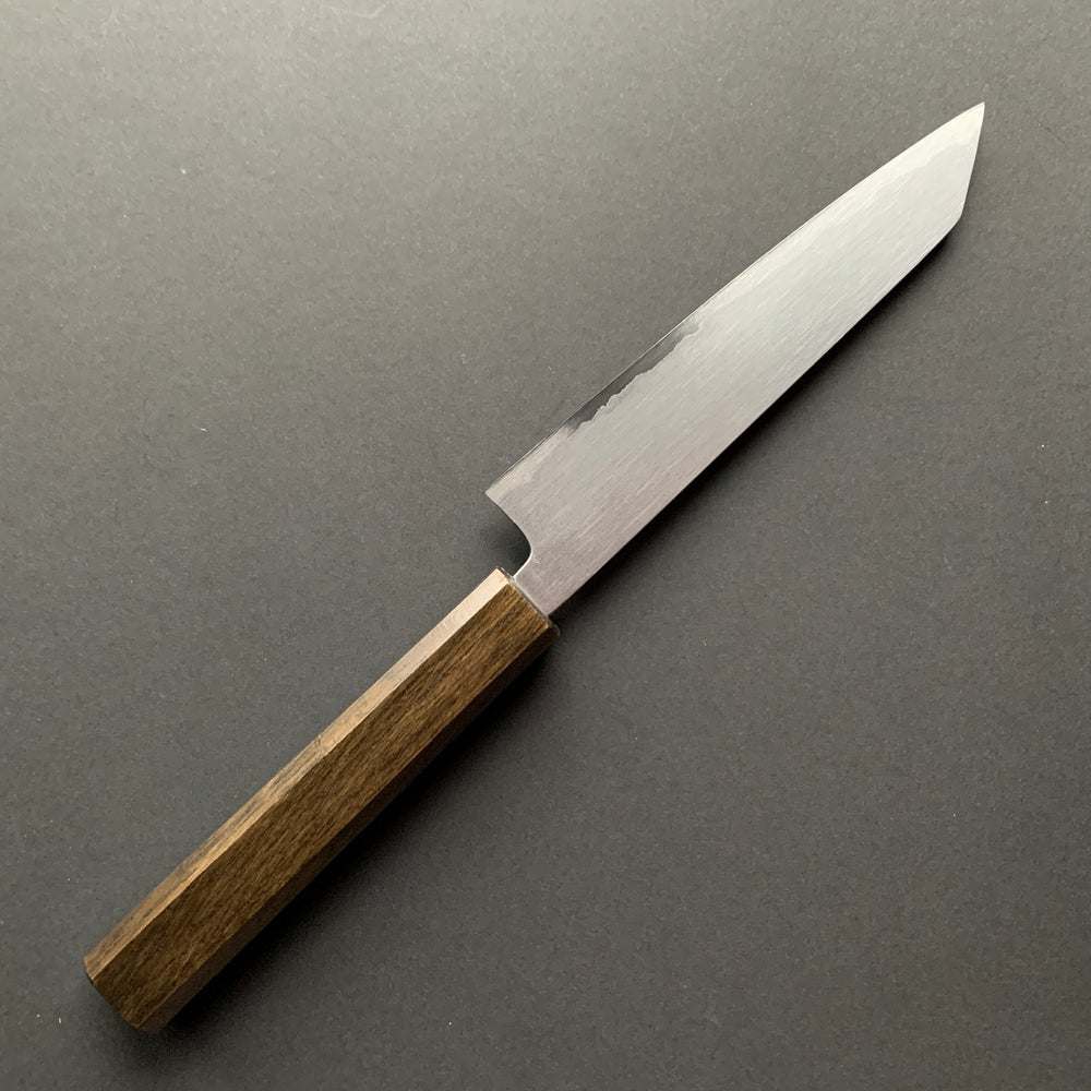 Kiritsuke Petty Knife, Shirogami 2 Carbon Steel with Stainless Steel cladding, Kasumi finish - Sakai Kikumori