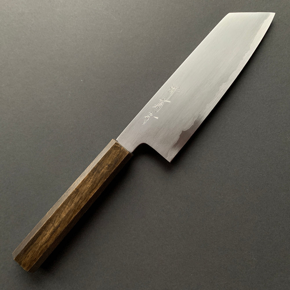 Bunka Knife, Shirogami 2 Carbon Steel with Stainless Steel cladding, Kasumi finish - Sakai Kikumori