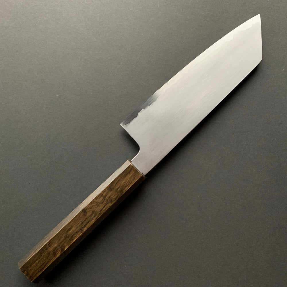 Bunka Knife, Shirogami 2 Carbon Steel with Stainless Steel cladding, Kasumi finish - Sakai Kikumori