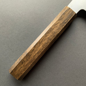 Kiritsuke Gyuto Knife, Shirogami 2 Carbon Steel with Stainless Steel cladding, Kasumi finish - Sakai Kikumori