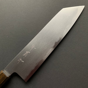 Kiritsuke Gyuto Knife, Shirogami 2 Carbon Steel with Stainless Steel cladding, Kasumi finish - Sakai Kikumori