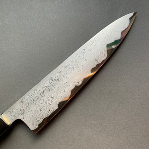 Gyuto Knife, Aogami 1 with iron cladding, Damascus finish, Kikuzuki Uzu range - Sakai Kikumori