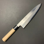 Gyuto knife, Shirogami 1 Carbon Steel with Stainless Steel cladding, Polished finish  - Togashi Kenji