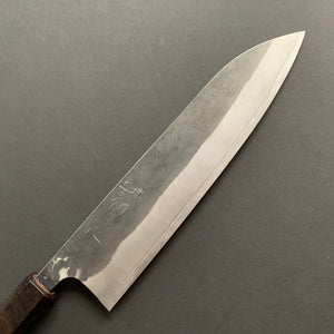 Gyuto knife, Shirogami 2 carbon steel with Stainless Steel cladding, Kurouchi finish, Kurokaze range - Hatsukokoro