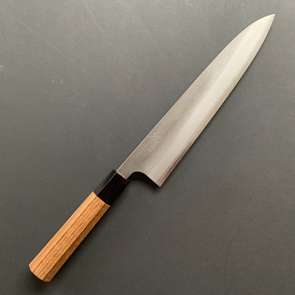 Gyuto knife, Shirogami 2 with stainless steel cladding, nashiji finish - Yoshikane