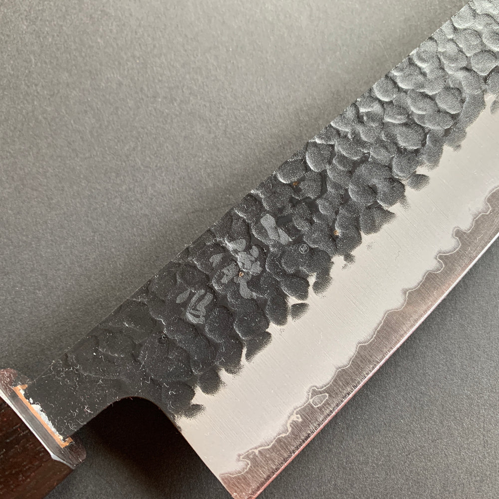 Gyuto knife, Aogami Super with stainless steel cladding, Tsuchime Kurouchi finish - Ittetsu