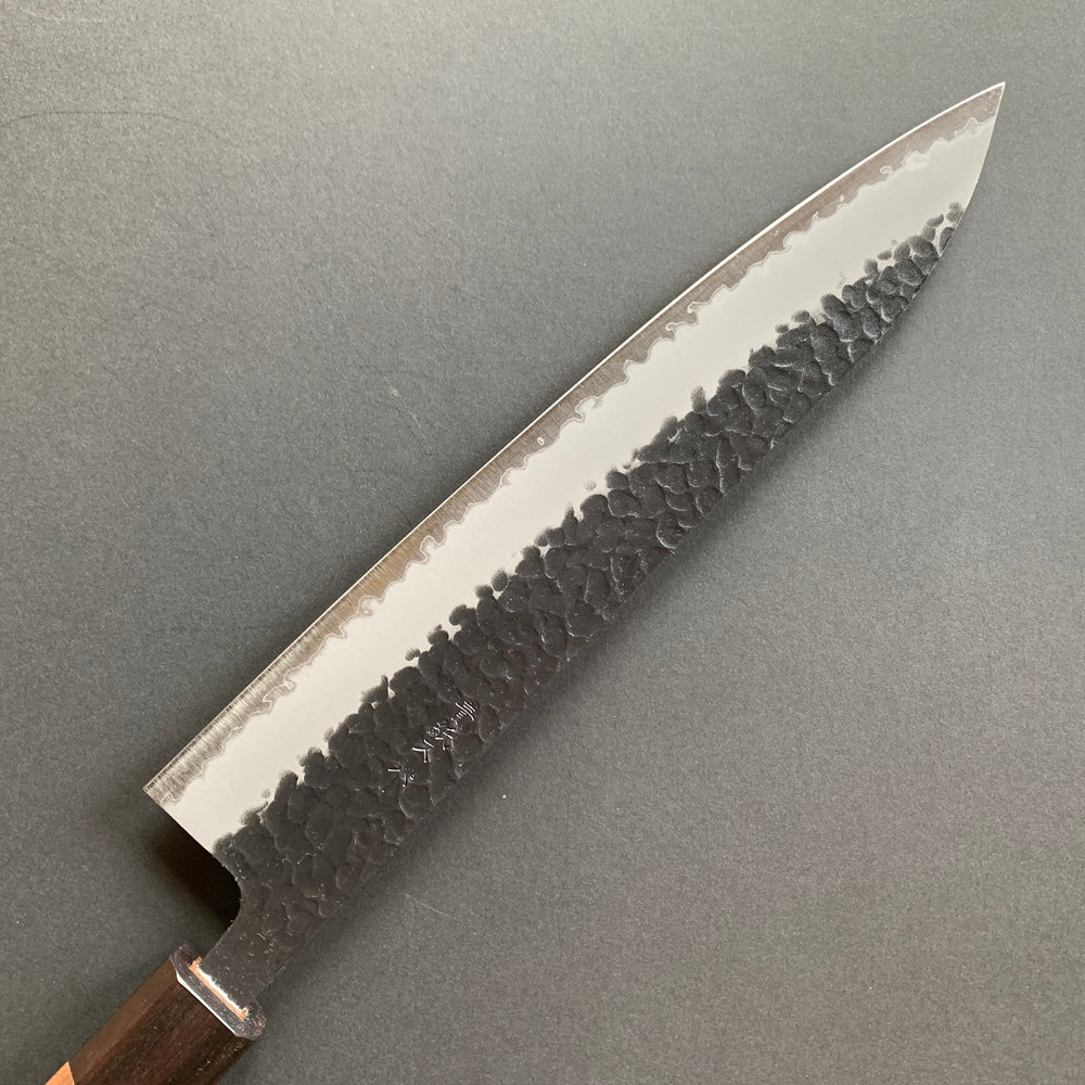 Gyuto knife, Aogami Super with stainless steel cladding, Tsuchime Kurouchi finish - Ittetsu