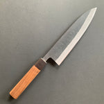 Gyuto knife, Aogami Super with stainless steel cladding, kurouchi finish - Kamo