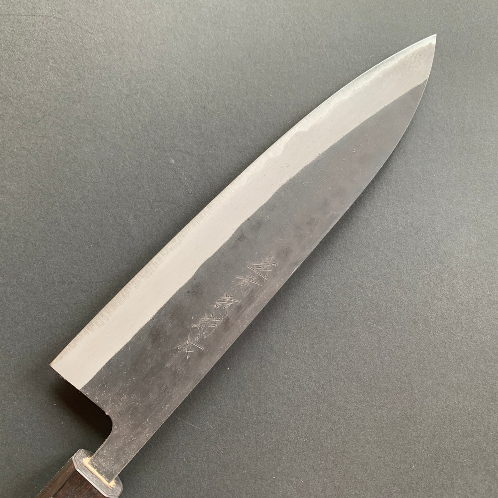 Gyuto knife, Aogami Super with stainless steel cladding, kurouchi finish - Kamo