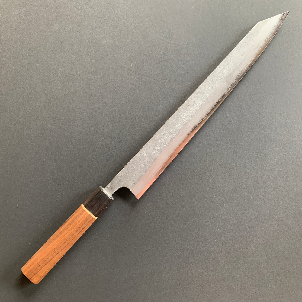 Kiritsuke Sujihiki knife, Aogami 2 Carbon steel with stainless steel cladding, Nashiji finish - Matsubara