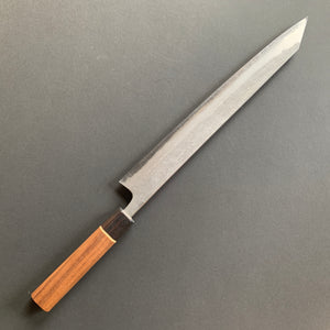 Kiritsuke Sujihiki knife, Aogami 2 Carbon steel with stainless steel cladding, Nashiji finish - Matsubara